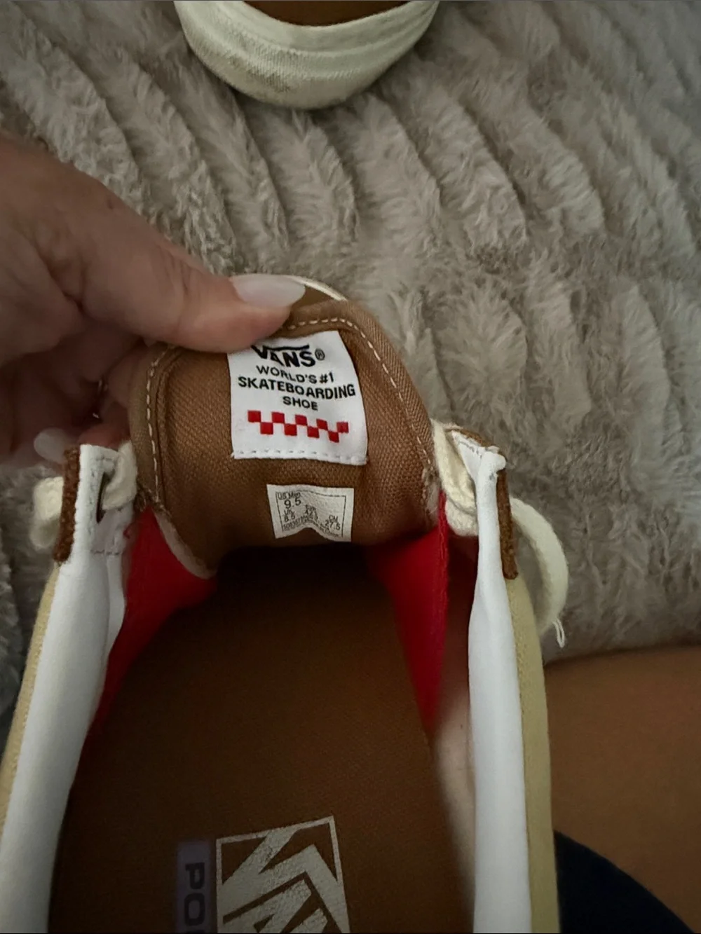Vans Old Skool Sneakers in Brown and Cream with White Stripe
